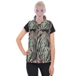 Succulent Green Pink Rosettes Women s Button Up Vest