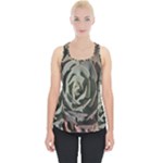 Succulent Green Pink Rosettes Piece Up Tank Top