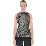 Succulent Green Pink Rosettes Shell Top