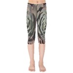 Succulent Green Pink Rosettes Kids  Capri Leggings 