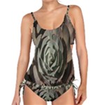 Succulent Green Pink Rosettes Tankini Set