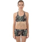 Succulent Green Pink Rosettes Back Web Gym Set
