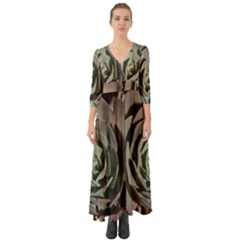 Button Up Boho Maxi Dress 