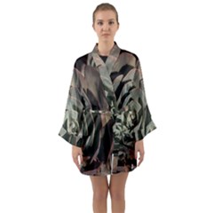 Long Sleeve Satin Kimono 