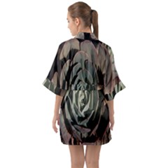 Half Sleeve Satin Kimono  