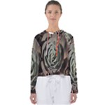 Succulent Green Pink Rosettes Women s Slouchy Sweat
