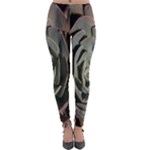 Succulent Green Pink Rosettes Lightweight Velour Leggings
