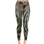Succulent Green Pink Rosettes Inside Out Leggings