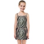 Succulent Green Pink Rosettes Kids Summer Sun Dress