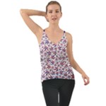Purple White Cannabis Marijuana Chiffon Cami