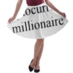 cryptocurrency millionaire A-line Skater Skirt