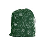 back to school doodles Drawstring Pouch (Large)