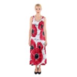 love poppies Sleeveless Maxi Dress