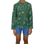 back to school doodles Kids  Long Sleeve Swimwear