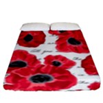 love poppies Fitted Sheet (King Size)