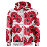 love poppies Men s Zipper Hoodie