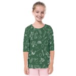 back to school doodles Kids  Quarter Sleeve Raglan Tee