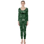 back to school doodles Long Sleeve Catsuit