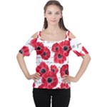 love poppies Cutout Shoulder Tee