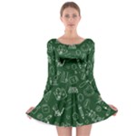 back to school doodles Long Sleeve Skater Dress