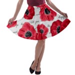love poppies A-line Skater Skirt