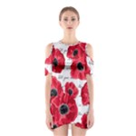 love poppies Shoulder Cutout One Piece Dress