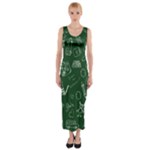 back to school doodles Fitted Maxi Dress