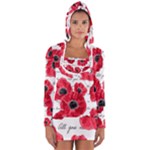 love poppies Long Sleeve Hooded T-shirt