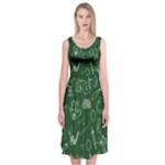 back to school doodles Midi Sleeveless Dress