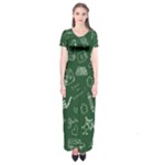 back to school doodles Short Sleeve Maxi Dress