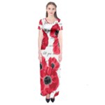 love poppies Short Sleeve Maxi Dress