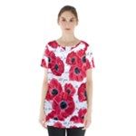 love poppies Skirt Hem Sports Top