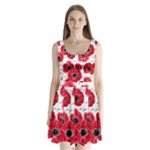 love poppies Split Back Mini Dress 