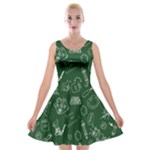 back to school doodles Velvet Skater Dress