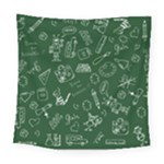 back to school doodles Square Tapestry (Large)