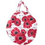 love poppies Giant Round Zipper Tote