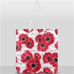 love poppies Full Print Rope Handle Tote (Large)