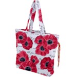 love poppies Drawstring Tote Bag
