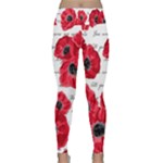 love poppies Lightweight Velour Classic Yoga Leggings