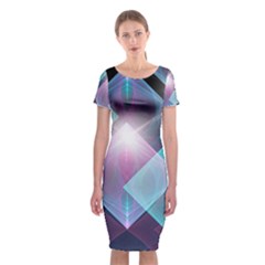Classic Short Sleeve Midi Dress Front Classic Short Sleeve Midi Dress Front