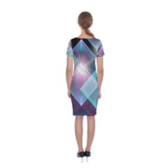 Classic Short Sleeve Midi Dress Back Classic Short Sleeve Midi Dress Back