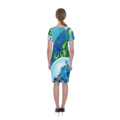 Classic Short Sleeve Midi Dress Back Classic Short Sleeve Midi Dress Back