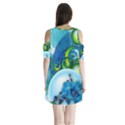 Shoulder Cutout Velvet One Piece 