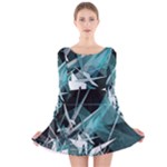 Design Art (design 23) Long Sleeve Velvet Skater Dress