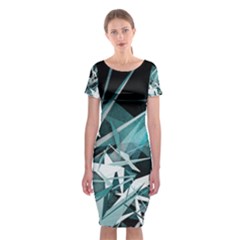 Classic Short Sleeve Midi Dress Front Classic Short Sleeve Midi Dress Front