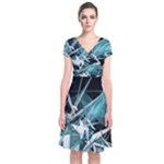 Design Art (design 23) Short Sleeve Front Wrap Dress