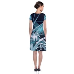Short Sleeve Front Wrap Dress 