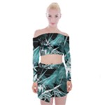 Design Art (design 23) Off Shoulder Top with Mini Skirt Set