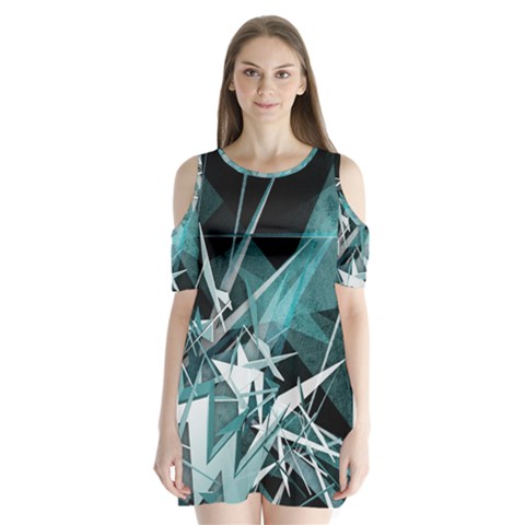 Design Art (design 23) Shoulder Cutout Velvet One Piece from ArtsNow.com