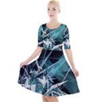 Design Art (design 23) Quarter Sleeve A-Line Dress